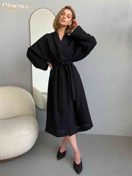 clacive casual loose black cotton dress woman robes autumn lace-up long sleeve midi dress elegant slit sleep dresses for women t220804, Black;gray
clacive casual loose black cotton dress woman robes autumn lace-up long sleeve midi dress elegant slit sleep dresses for women t220804, Black;gray