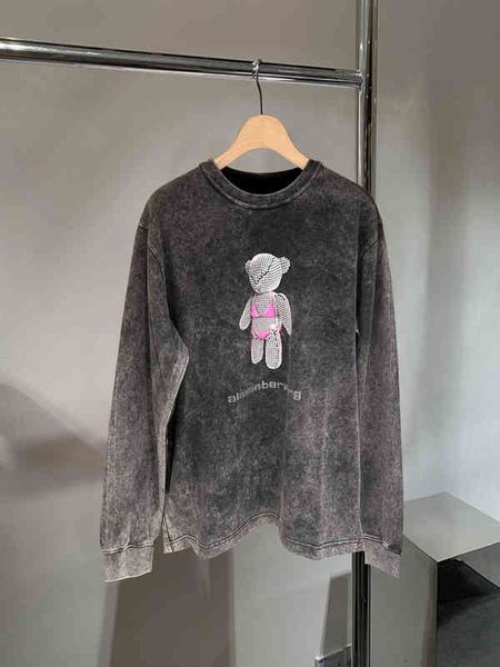 women's hoodies sweatshirts dang family spring loose drill little bear round neck used long sleeve women's thin sweater, Black
women's hoodies sweatshirts dang family spring loose drill little bear round neck used long sleeve women's thin sweater, Black