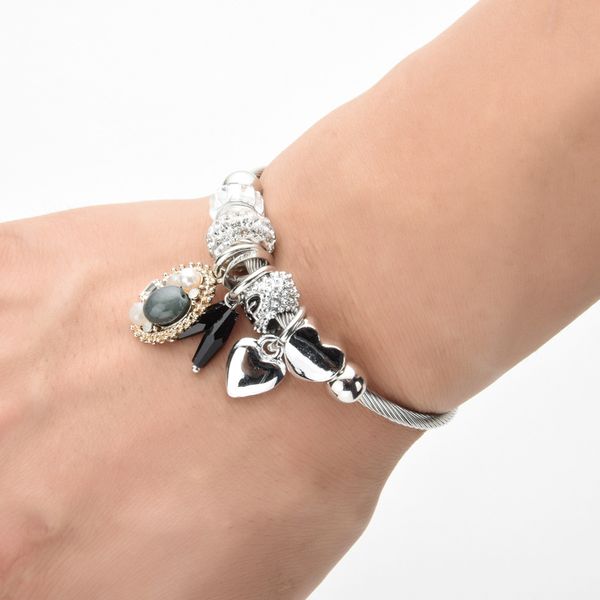diy stainless steel bracelet ethnic love opening adjustable beaded female bracelet, Golden;silver
diy stainless steel bracelet ethnic love opening adjustable beaded female bracelet, Golden;silver