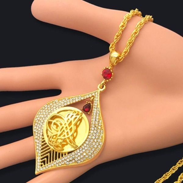 pendant necklaces religious arabian muslim rune eye shape necklace women's bohemian crystal inlaid accessories jewelry, Silver
pendant necklaces religious arabian muslim rune eye shape necklace women's bohemian crystal inlaid accessories jewelry, Silver