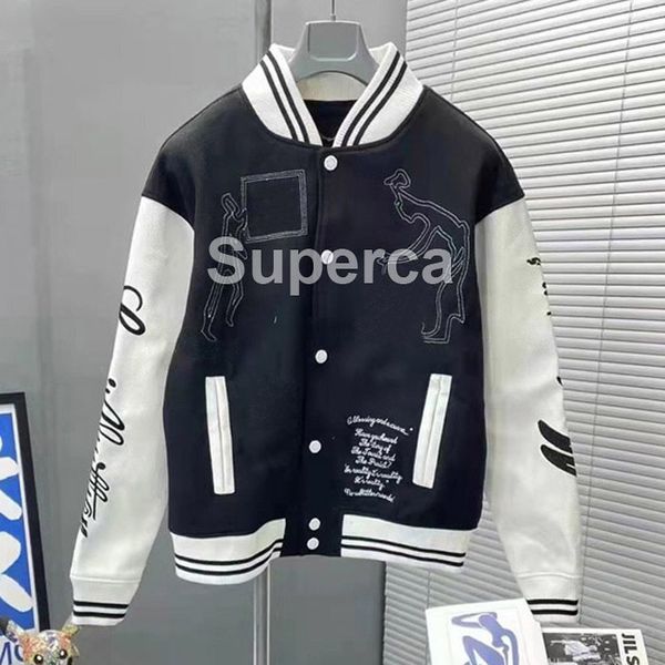 coat flocking leather sleeves uniform baseball fashion jacket single breasted warm jackets couples women men varsity coats men's design, Black;brown
coat flocking leather sleeves uniform baseball fashion jacket single breasted warm jackets couples women men varsity coats men's design, Black;brown