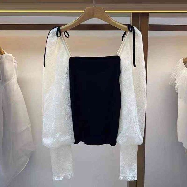 women's sweaters j's early autumn french sweet style one shoulder lace stitched sweater female, White;black
women's sweaters j's early autumn french sweet style one shoulder lace stitched sweater female, White;black
