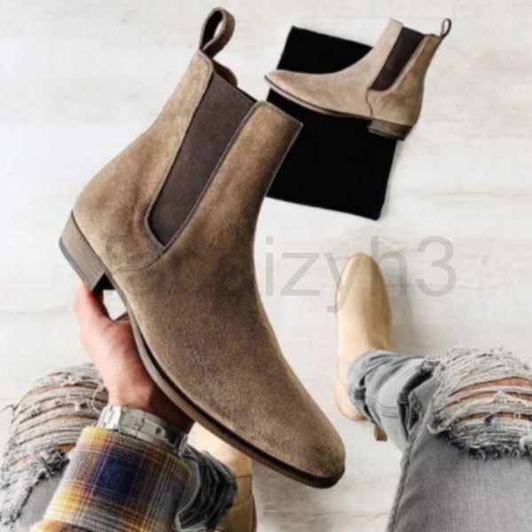 boots designer brown classic suede leather men's chelsea boots business dress fashion comfortable large size 38-48, Black
boots designer brown classic suede leather men's chelsea boots business dress fashion comfortable large size 38-48, Black