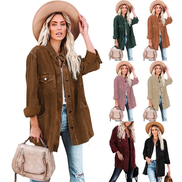 women's blouses & shirts corduroy cardigan women's clothing autumn winter solid color lapel loose medium length shirt coat pt5y, White
women's blouses & shirts corduroy cardigan women's clothing autumn winter solid color lapel loose medium length shirt coat pt5y, White