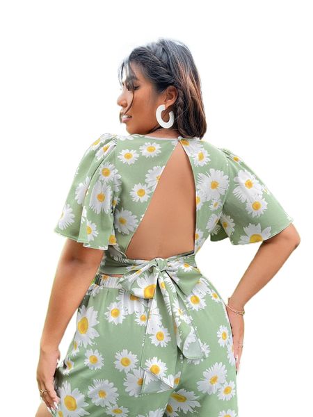 plus floral print cut out tie back butterfly sleeve blouse d2tf#, Black
plus floral print cut out tie back butterfly sleeve blouse d2tf#, Black