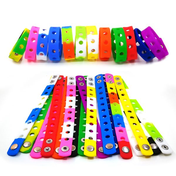 moq 200pcs available 9 colors 21cm soft pvc wristlets bracelets wristbands fit with croc jibz charms shoe buckles accessories, White;pink
moq 200pcs available 9 colors 21cm soft pvc wristlets bracelets wristbands fit with croc jibz charms shoe buckles accessories, White;pink