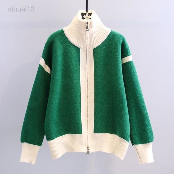 spring autumn cardigan sweater coat women's turtleneck long sleeve knitting sweaters coats korea style oversize cardigans female l22072, White
spring autumn cardigan sweater coat women's turtleneck long sleeve knitting sweaters coats korea style oversize cardigans female l22072, White