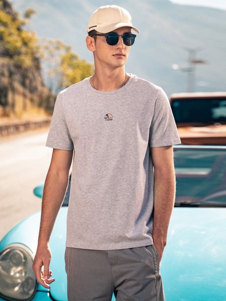 men letter & palm tree print tee u4fu#, White;black
men letter & palm tree print tee u4fu#, White;black