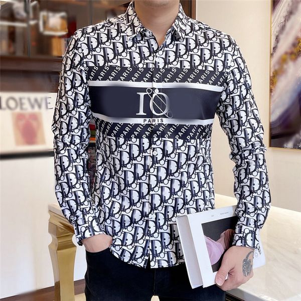 2022 early spring new men's fashion printed long sleeve shirt fashion trend handsome flower men, White;black
2022 early spring new men's fashion printed long sleeve shirt fashion trend handsome flower men, White;black