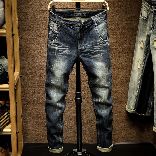 men's jeans designer summer ins star same vintage straight tube fashion brand pants youth korean leggings kak9, Blue
men's jeans designer summer ins star same vintage straight tube fashion brand pants youth korean leggings kak9, Blue