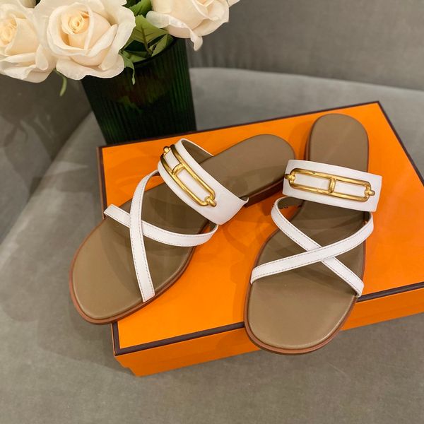 women slippers luxury designer brand logo latest slipper imported calfskin metal buckle decoration, Black
women slippers luxury designer brand logo latest slipper imported calfskin metal buckle decoration, Black