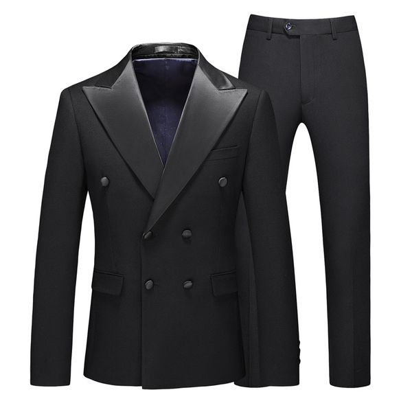 autumn popular men's suits solid color casual slim double-breasted suit suit vest pants three-piece banquet host formal, White;black
autumn popular men's suits solid color casual slim double-breasted suit suit vest pants three-piece banquet host formal, White;black