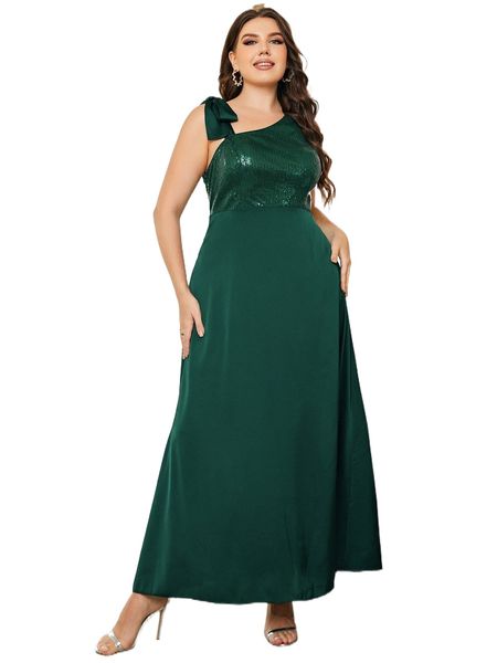 plus contrast sequin tie shoulder asymmetrical neck bridesmaid dress k8w2#, Black
plus contrast sequin tie shoulder asymmetrical neck bridesmaid dress k8w2#, Black