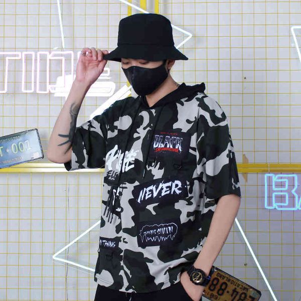 t-shirts men's chao brand high street hip hop t-shirt ins camouflage hooded over size round neck short sleeve t-shirt men's pullov, White;black
t-shirts men's chao brand high street hip hop t-shirt ins camouflage hooded over size round neck short sleeve t-shirt men's pullov, White;black