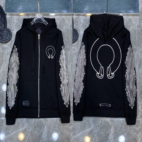 mens designer fashion sweatshirts classic brand ch loose hoodie horseshoe sanskrit print luxury zipper jacket pullover hooded coat women sw, Black
mens designer fashion sweatshirts classic brand ch loose hoodie horseshoe sanskrit print luxury zipper jacket pullover hooded coat women sw, Black