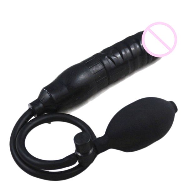 dildos & insertables/ inflatable pump up toys for couples lesbian beginner increase penis gay lover games 6.5in