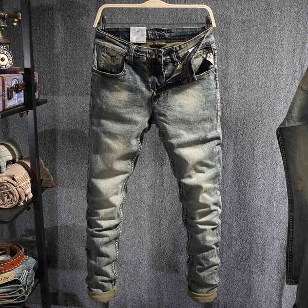 men's jeans wind elastic jeans men's worn washed slim fit casual fashion brand youth versatile pants at3e, Blue
men's jeans wind elastic jeans men's worn washed slim fit casual fashion brand youth versatile pants at3e, Blue