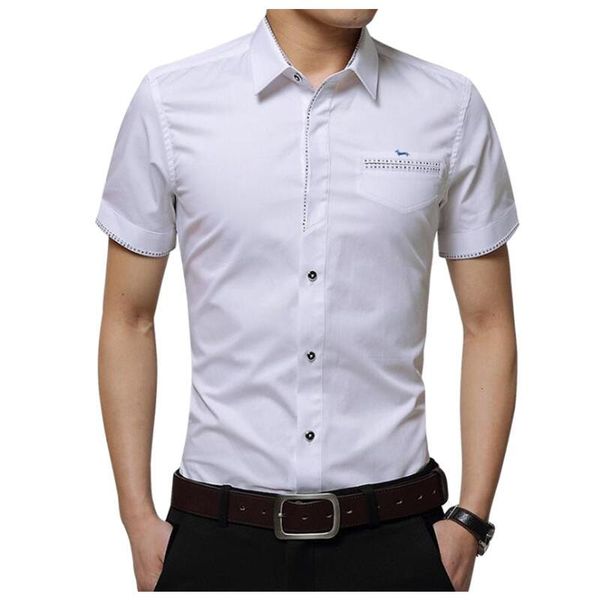 men's casual shirts summer business blouses brand men blouse short sleeve harmont print fashion blaine shirt slim fit mens, White;black
men's casual shirts summer business blouses brand men blouse short sleeve harmont print fashion blaine shirt slim fit mens, White;black