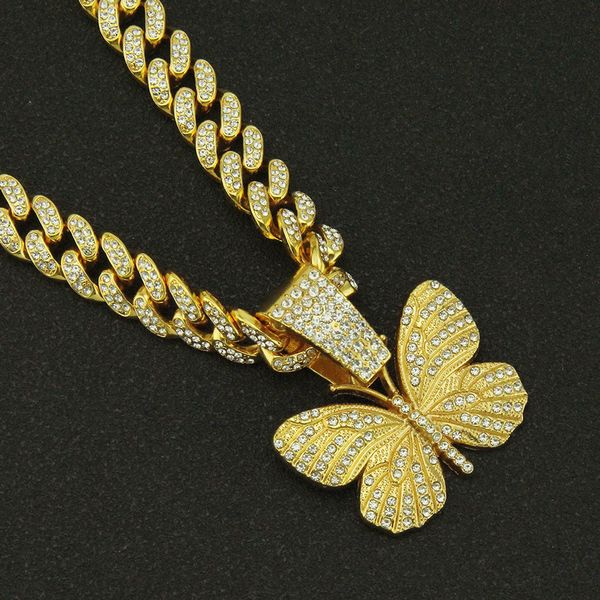 hiphop diamond cuba chain hip hop diamond butterfly pendant necklace fashion brand punk necklace, Silver
hiphop diamond cuba chain hip hop diamond butterfly pendant necklace fashion brand punk necklace, Silver
