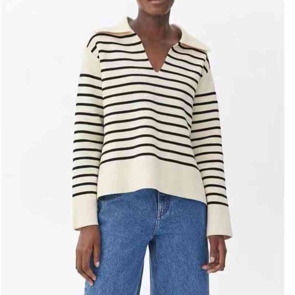 women's knits & tees art cotton striped sweater early spring v-neck loose drop shoulder long sleeve pullover knit 7xp3, White
women's knits & tees art cotton striped sweater early spring v-neck loose drop shoulder long sleeve pullover knit 7xp3, White