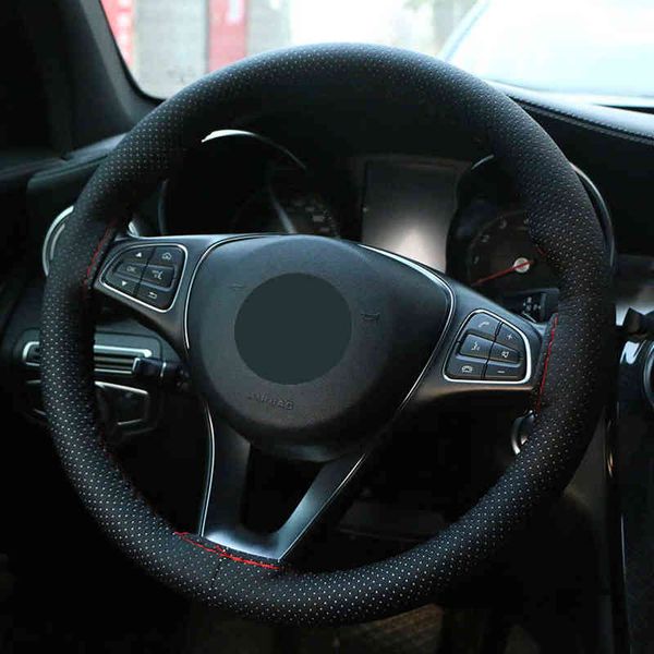 1pc universal car steering wheel cover auto pu leather braiding cover for steering wheel perforated breathable with needle &thread y220422
1pc universal car steering wheel cover auto pu leather braiding cover for steering wheel perforated breathable with needle &thread y220422