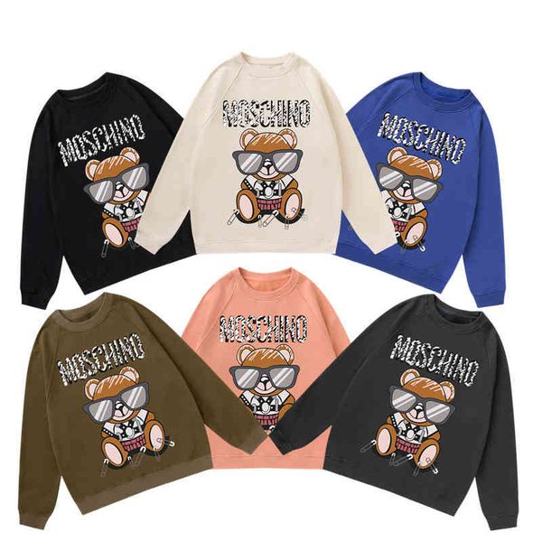 men's hoodies & sweatshirts spring 2022 loose casual letter cartoon glasses bear print round neck pullover long sleeve sweater for men, Black
men's hoodies & sweatshirts spring 2022 loose casual letter cartoon glasses bear print round neck pullover long sleeve sweater for men, Black