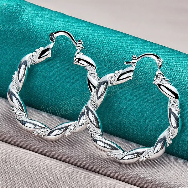925 sterling silver twisted rope loop 38mm circle hoop earring for woman fashion party wedding engagement party jewelry, Golden;silver
925 sterling silver twisted rope loop 38mm circle hoop earring for woman fashion party wedding engagement party jewelry, Golden;silver