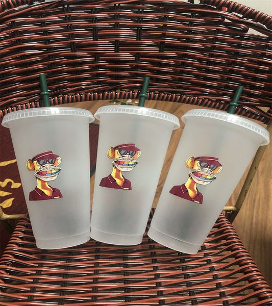 2022 boring ape diy coffee high-grade plastic cup flash cup 24oz/710ml transparent color-changing beverage juice with lip boring monkey
2022 boring ape diy coffee high-grade plastic cup flash cup 24oz/710ml transparent color-changing beverage juice with lip boring monkey