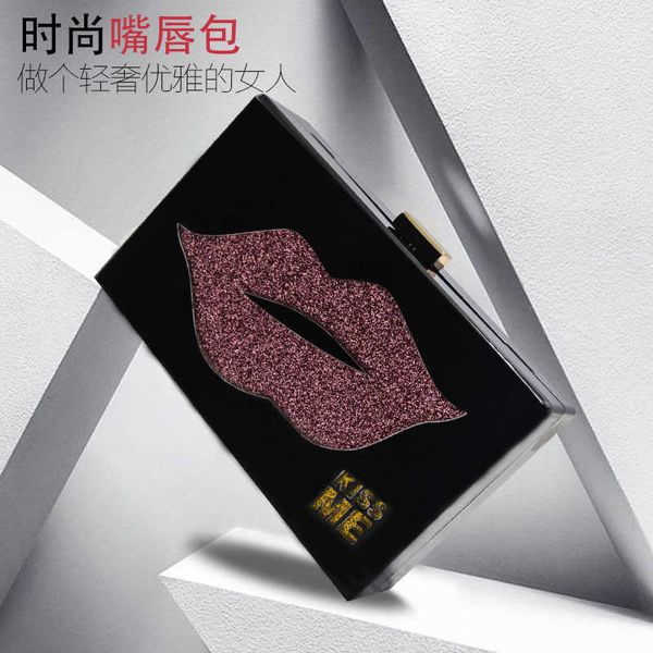 new rectangular acrylic black bottom lips scallion powder splicing dinner bag fashion small bag single shoulder bags messenger
new rectangular acrylic black bottom lips scallion powder splicing dinner bag fashion small bag single shoulder bags messenger