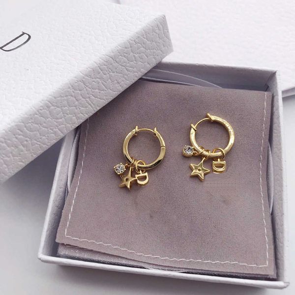 romantic diamond charm earring star fashion 925 silver simple monogram pendant designer 18k gold plated valentines love for female, Golden
romantic diamond charm earring star fashion 925 silver simple monogram pendant designer 18k gold plated valentines love for female, Golden