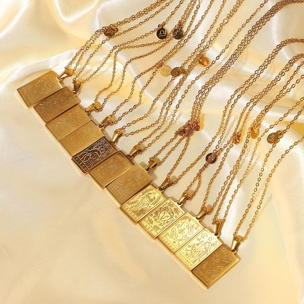 12 zodiac sign necklace 18k gold plated stainless steel scorpio virgin libra aquarius square pendant necklace jdn20710, Silver
12 zodiac sign necklace 18k gold plated stainless steel scorpio virgin libra aquarius square pendant necklace jdn20710, Silver