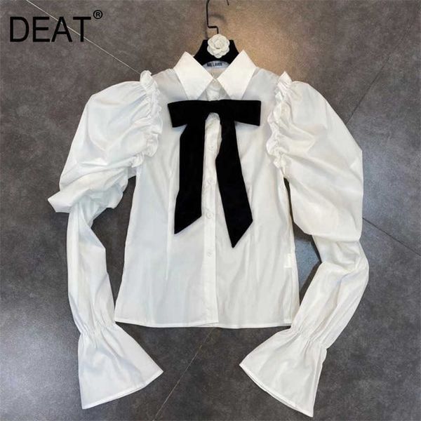 deat summer fashion arrivals long puff sleeve turn down collar bow decoration shirt women ml470 210709, White
deat summer fashion arrivals long puff sleeve turn down collar bow decoration shirt women ml470 210709, White