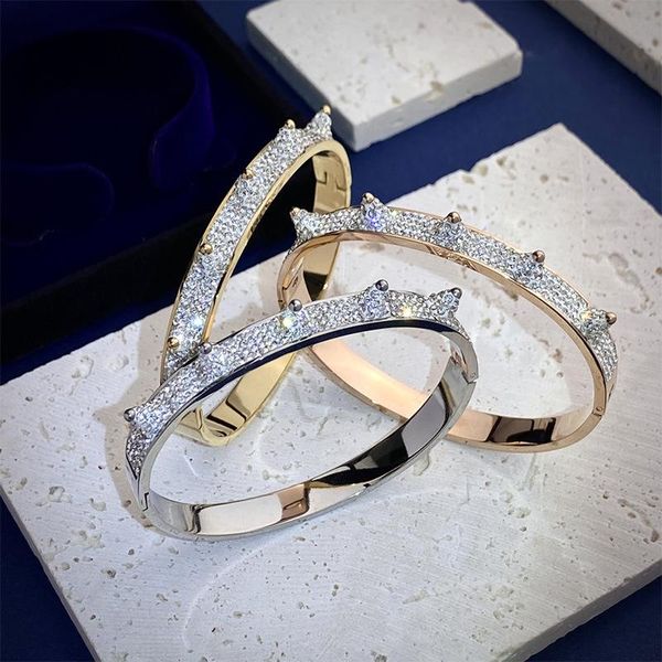 bangle titanium steel white ceramic cubic zirconia rivet cuff for women prom party wedding jewelry gold plated, Black
bangle titanium steel white ceramic cubic zirconia rivet cuff for women prom party wedding jewelry gold plated, Black