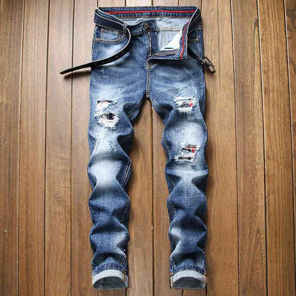 men's jeans blue hole slim men's straight casual jeans fashion jaqo
men's jeans blue hole slim men's straight casual jeans fashion jaqo