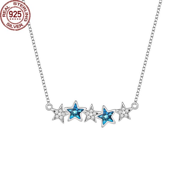 popular element blue austrian crystal s925 sterling silver necklace female pentagonal star short small fresh clavicle chain simple
popular element blue austrian crystal s925 sterling silver necklace female pentagonal star short small fresh clavicle chain simple