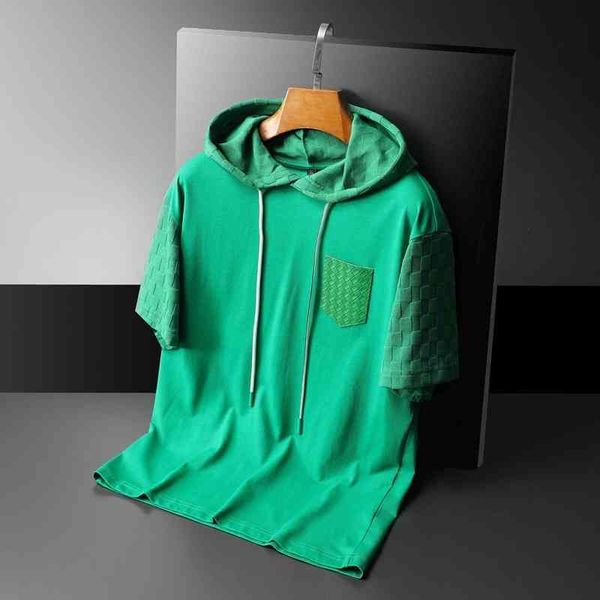 men's clothing brand spring summer 2022 new micro wide loose shoulder men's fashion hooded short sleeve t-shirt half, White;black
men's clothing brand spring summer 2022 new micro wide loose shoulder men's fashion hooded short sleeve t-shirt half, White;black