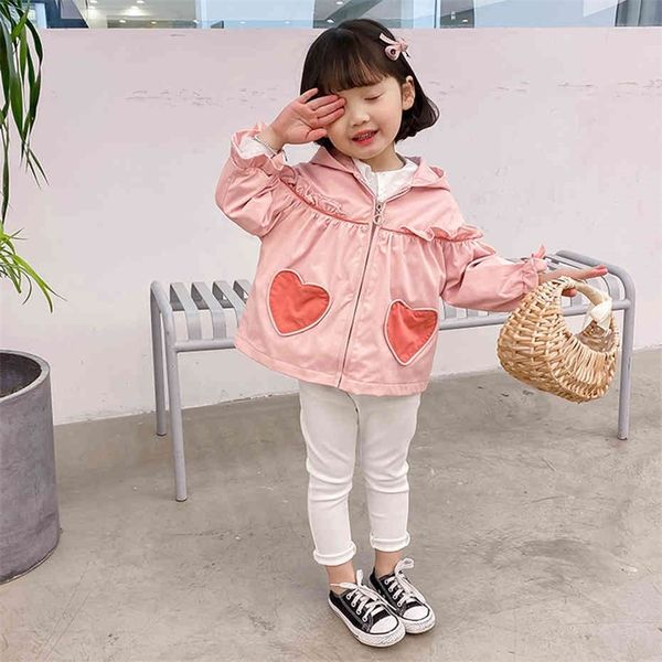 coat for girl patchwork girls coats outerwear heart pattern outerwear for children casual style kids clothes 210412, Blue;gray 
coat for girl patchwork girls coats outerwear heart pattern outerwear for children casual style kids clothes 210412, Blue;gray