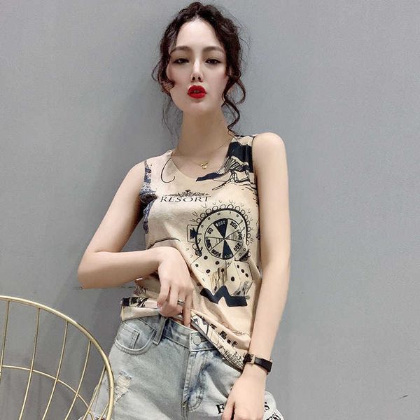 spring / summer new fashion printed vest sleeveless bottoms t-shirt women summer designers women's vests lace new fashions, White
spring / summer new fashion printed vest sleeveless bottoms t-shirt women summer designers women's vests lace new fashions, White