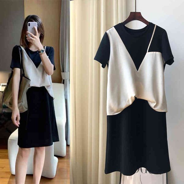 casual dresses p120135 fg french fake two-piece loose air cotton dress women, Black;gray
casual dresses p120135 fg french fake two-piece loose air cotton dress women, Black;gray