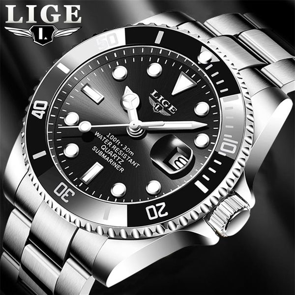 relogio masculino lige brand luxury fashion diver watch men 30atm waterproof date clock sport watches mens quartz wristwatch 2260j, Slivery;brown
relogio masculino lige brand luxury fashion diver watch men 30atm waterproof date clock sport watches mens quartz wristwatch 2260j, Slivery;brown
