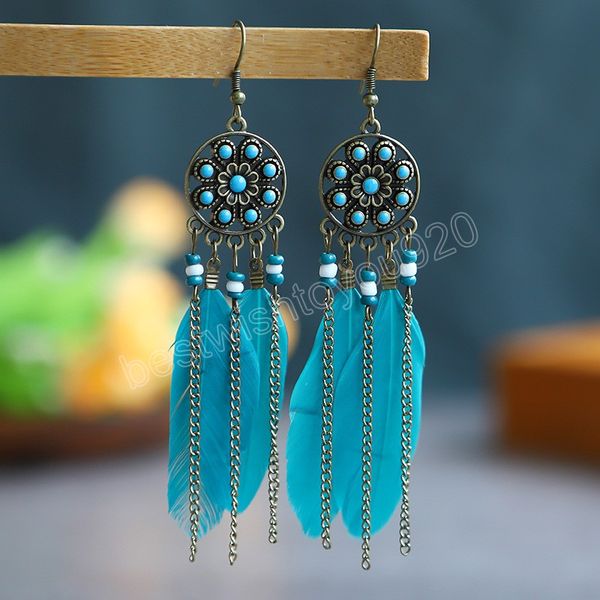indian women long blue feather earrings vintage earrings ethnic tribal antique jewelry 2022 round flower ladies earing, Silver
indian women long blue feather earrings vintage earrings ethnic tribal antique jewelry 2022 round flower ladies earing, Silver