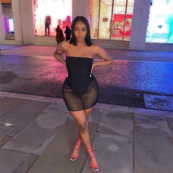 casual dresses 2022 ladies party sleeveless strapless bodycon mini dress women black transparent mesh backless pencil, Black;gray
casual dresses 2022 ladies party sleeveless strapless bodycon mini dress women black transparent mesh backless pencil, Black;gray