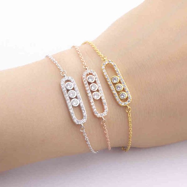 bangle rose gold bracelet geometry three flash diamond stainless steel chain clasp wedding jewelry fashion, Black
bangle rose gold bracelet geometry three flash diamond stainless steel chain clasp wedding jewelry fashion, Black