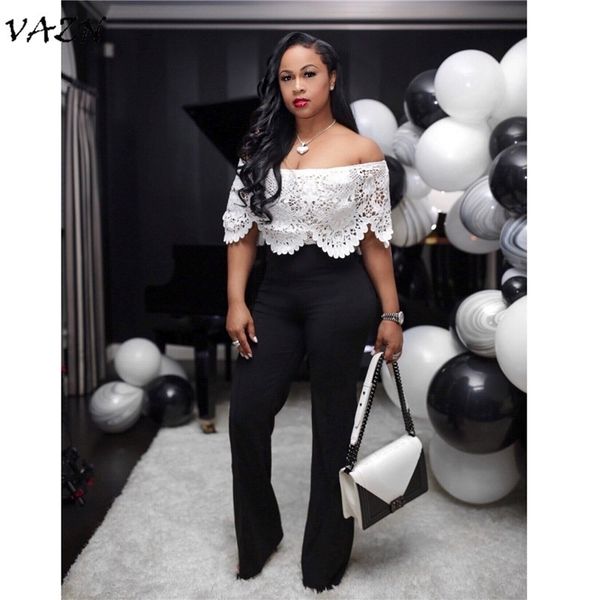 vazn arrive quality women jumpsuit solid lace hollow out slash neck short sleeve long bodycon romper f37 y200422, Black;white
vazn arrive quality women jumpsuit solid lace hollow out slash neck short sleeve long bodycon romper f37 y200422, Black;white