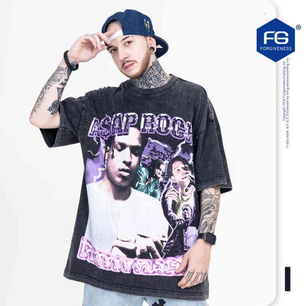 men's t-shirts fg menswear spring and summer trendy hip hop same style portrait printing american high street short sleeve t-shirt men, White;black
men's t-shirts fg menswear spring and summer trendy hip hop same style portrait printing american high street short sleeve t-shirt men, White;black
