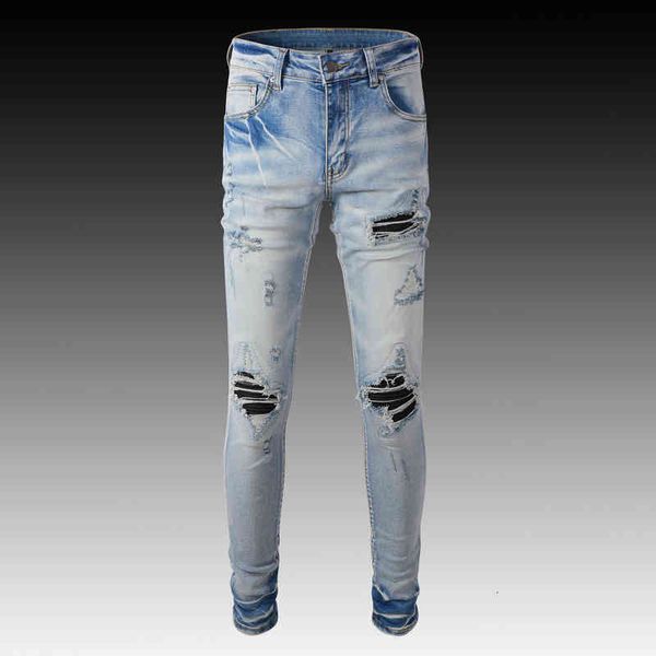 men's jeans high street fashion knee hole patch scraping damage elastic water washing slim fit jeans pants men's uy6d, Blue
men's jeans high street fashion knee hole patch scraping damage elastic water washing slim fit jeans pants men's uy6d, Blue