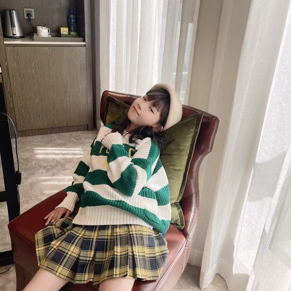 boys girls pullovers baby sweaters kids designer clothes green stripe pullover sweater with pocket o-neck 2022 long sleeve 100% pure cotton, Blue
boys girls pullovers baby sweaters kids designer clothes green stripe pullover sweater with pocket o-neck 2022 long sleeve 100% pure cotton, Blue