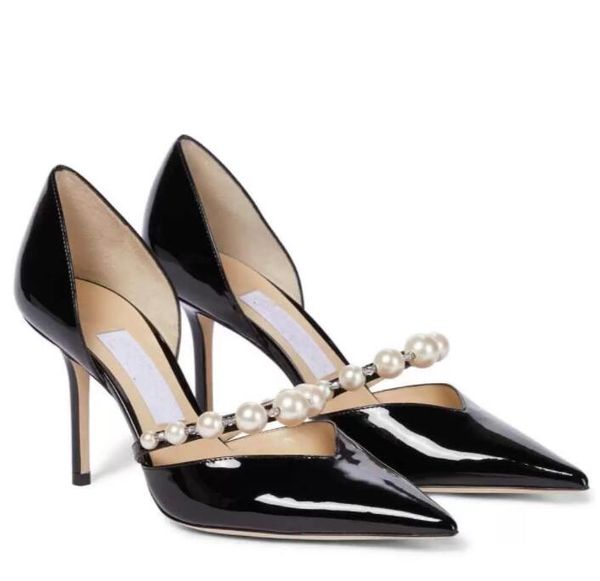 summer women's sandal fashion brands aurelie elegant pearl chian strap patent leather high heels lady pionted toe pumps party wedding w, Black
summer women's sandal fashion brands aurelie elegant pearl chian strap patent leather high heels lady pionted toe pumps party wedding w, Black