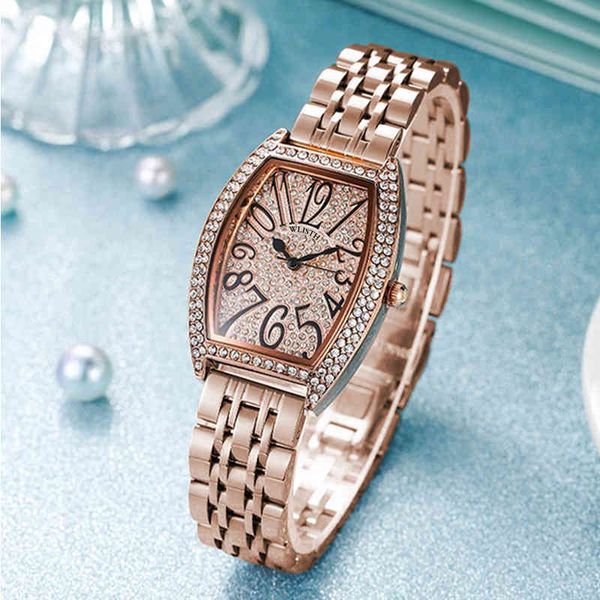 2022 wlisth new fashion luxury sky star square quartz women's watch steel band watch, Slivery;brown
2022 wlisth new fashion luxury sky star square quartz women's watch steel band watch, Slivery;brown