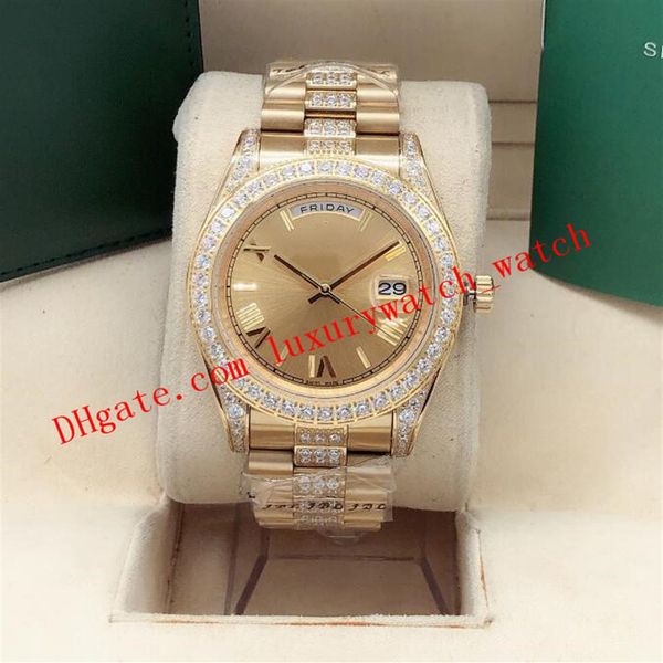 9 style 228238 silver champagne roman dial watch bp 41mm 18k yellow gold diamond bracelet automatic fashion men's watches wri282s, Slivery;brown
9 style 228238 silver champagne roman dial watch bp 41mm 18k yellow gold diamond bracelet automatic fashion men's watches wri282s, Slivery;brown